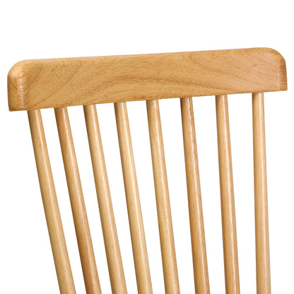 Oikiture 2x Dining Chairs Minimalist Vertical Back Wooden-Dining Chairs-PEROZ Accessories
