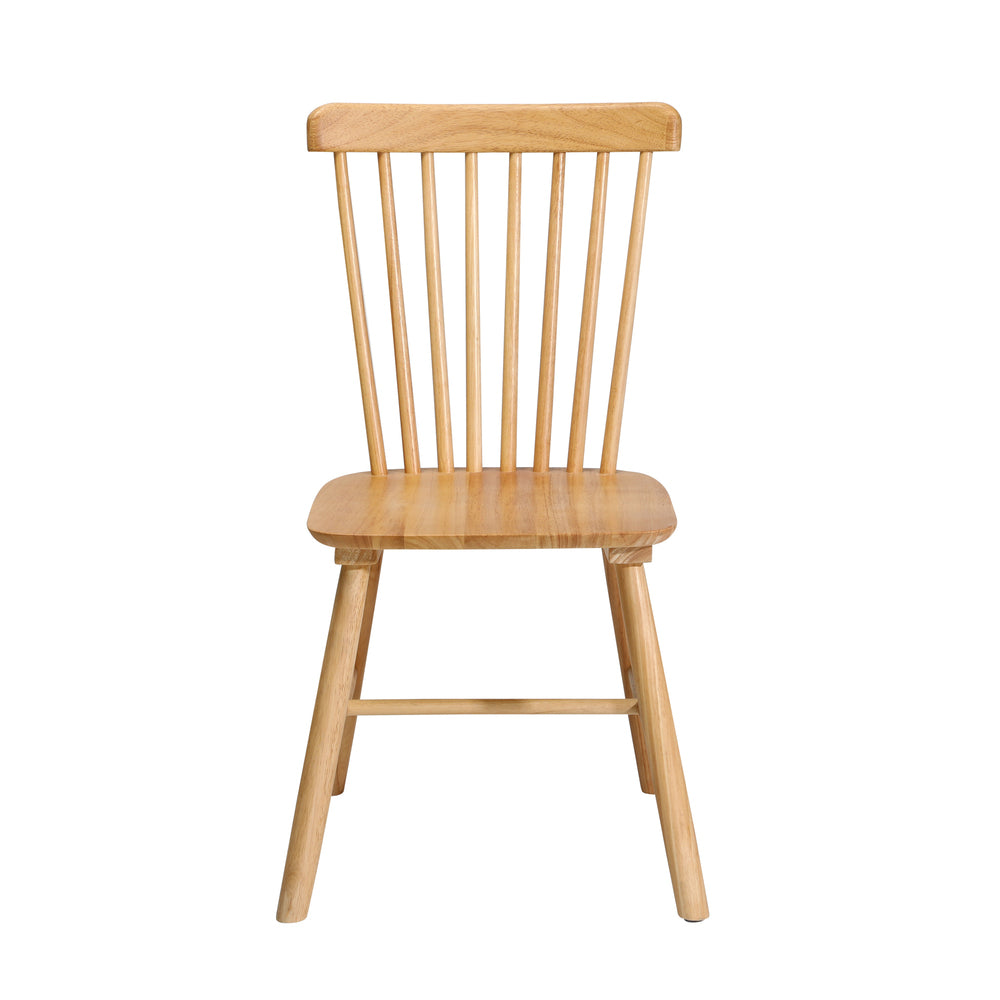 Oikiture 4x Dining Chairs Minimalist Vertical Back Wooden-Dining Chair-PEROZ Accessories