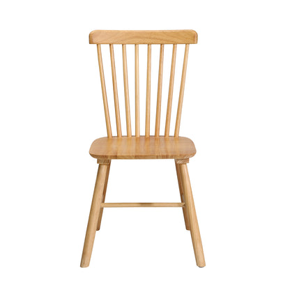 Oikiture 4x Dining Chairs Minimalist Vertical Back Wooden-Dining Chair-PEROZ Accessories