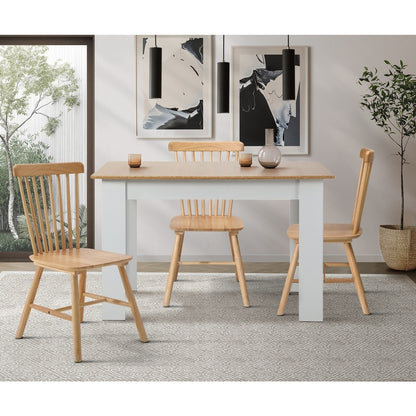 Oikiture 4x Dining Chairs Minimalist Vertical Back Wooden-Dining Chair-PEROZ Accessories