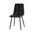 Oikiture 4x Dining Chairs PU Leather Padded Seat Retro Black-Dining Chair-PEROZ Accessories