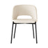 Oikiture 4x Armchair Dining Chair Sherpa White & Black-Dining Chair-PEROZ Accessories