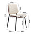 Oikiture 2x Dining Chairs PU Leather Wood Frame Metal Legs White-Dining Chair-PEROZ Accessories