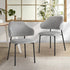 Oikiture Dining Chair Set of 2 Coffee Chair Home Kitchen Furniture Grey and Black-Dining Chairs-PEROZ Accessories