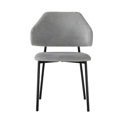 Oikiture Dining Chair Set of 2 Coffee Chair Home Kitchen Furniture Grey and Black-Dining Chairs-PEROZ Accessories