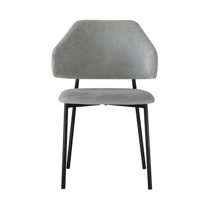 Oikiture Dining Chair Set of 2 Coffee Chair Home Kitchen Furniture Grey and Black-Dining Chairs-PEROZ Accessories