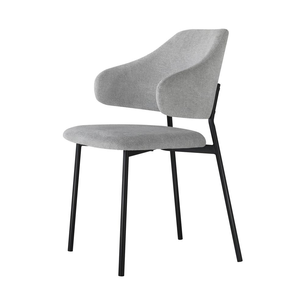 Oikiture Dining Chair Set of 2 Coffee Chair Home Kitchen Furniture Grey and Black-Dining Chairs-PEROZ Accessories