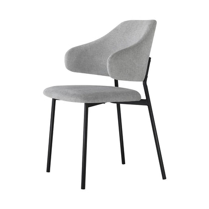 Oikiture Dining Chair Set of 2 Coffee Chair Home Kitchen Furniture Grey and Black-Dining Chairs-PEROZ Accessories