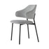 Oikiture 4x Dining Chairs Tub Fabric Grey&Black-Dining Chairs-PEROZ Accessories