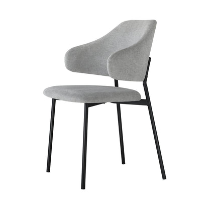 Oikiture 6x Dining Chairs Tub Fabric Grey&amp;Black-Dining Chairs-PEROZ Accessories