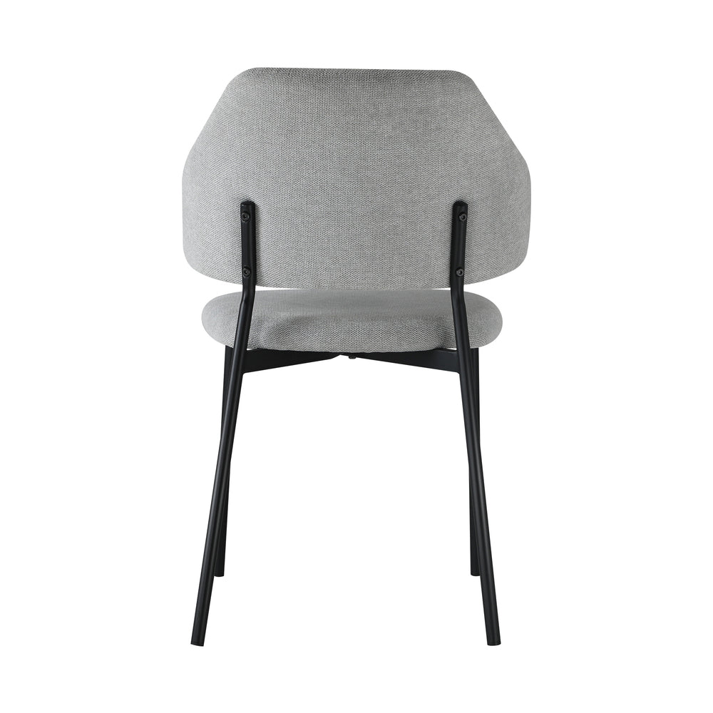 Oikiture 6x Dining Chairs Tub Fabric Grey&amp;Black-Dining Chairs-PEROZ Accessories