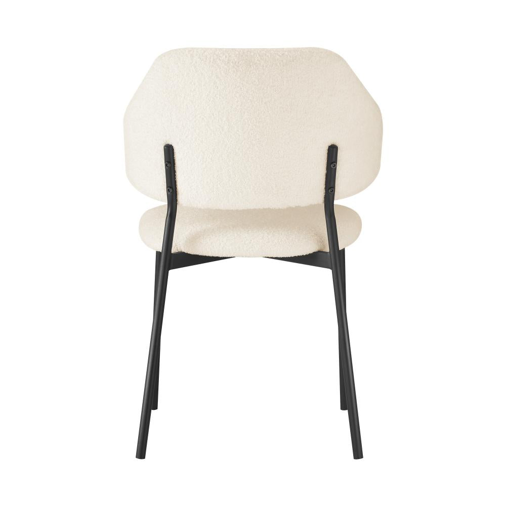 Oikiture Dining Chair Set of 2 Coffee Chair Home Kitchen Furniture White and Black-Dining Chairs-PEROZ Accessories