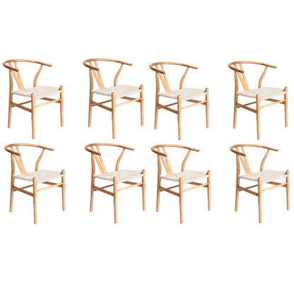 Oikiture 8x Dining Chair Wooden Hans Wegner Wishbone-Dining Chair-PEROZ Accessories