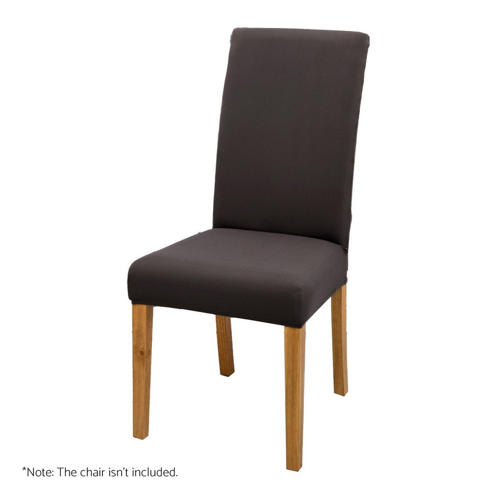 Artiss Dining Chair Covers 4x Slipcovers Spandex Stretch Banquet Party Dark Grey-Furniture &gt; Bar Stools &amp; Chairs-PEROZ Accessories