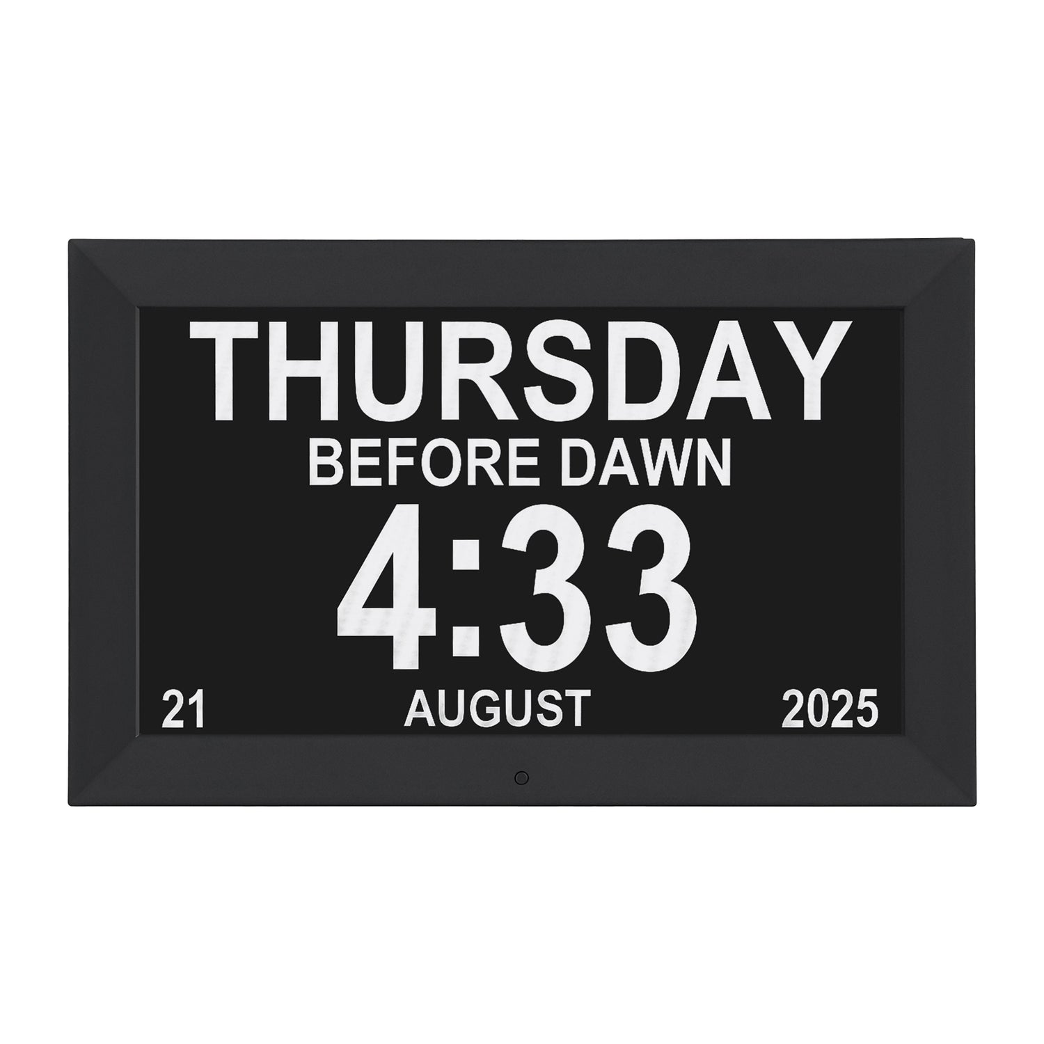 Artiss 10" Digital Day Clock Alarm Calendar Dementia Date Week Desk Clocks Black-Home &amp; Garden > Decor > Clocks-PEROZ Accessories