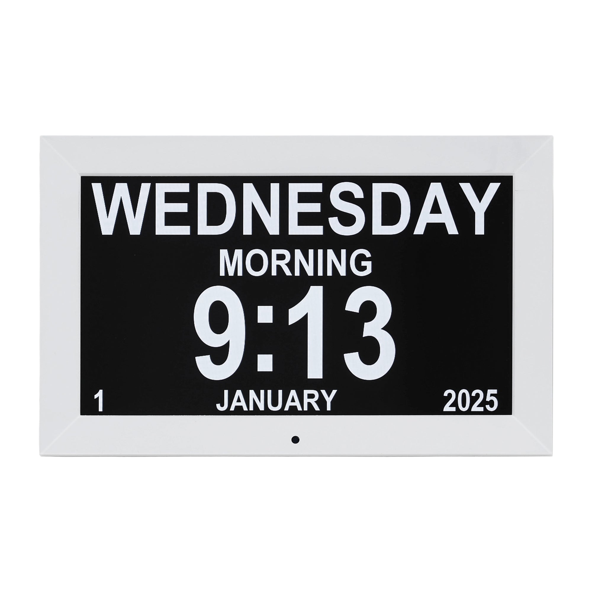 Artiss 10" Digital Day Clock Alarm Calendar Dementia Date Week Desk Clocks White-Home &amp; Garden > Decor > Clocks-PEROZ Accessories
