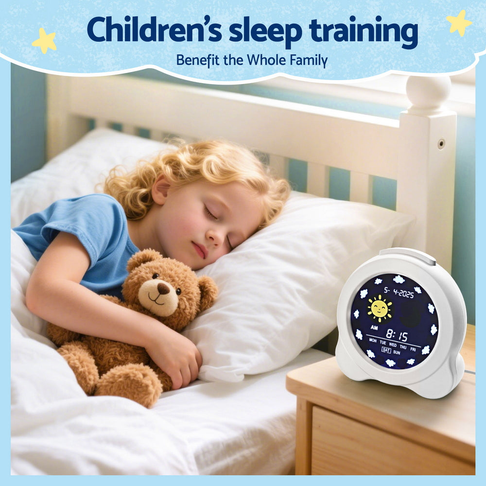 Artiss 3.8&quot; Digital Day Clock Calendar Alarm LCD Display White-Home &amp; Garden &gt; Decor &gt; Clocks-PEROZ Accessories