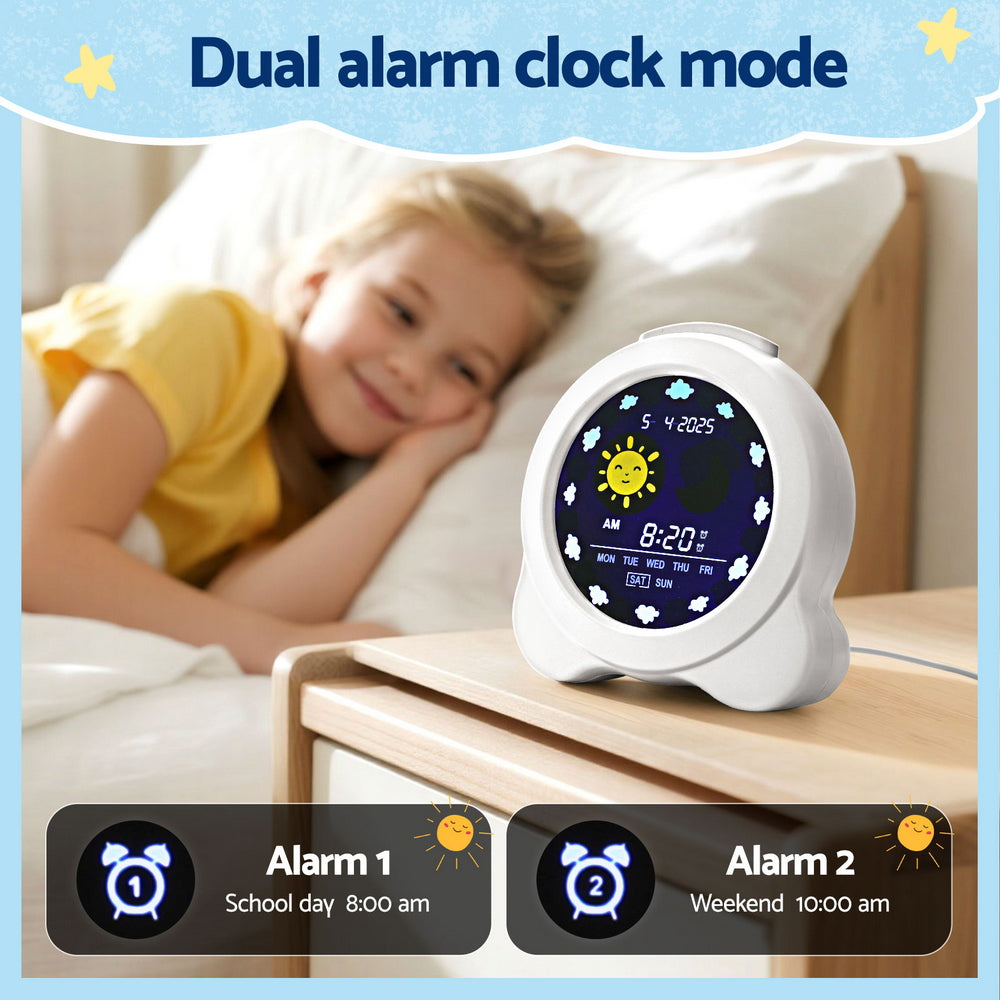 Artiss 3.8&quot; Digital Day Clock Calendar Alarm LCD Display White-Home &amp; Garden &gt; Decor &gt; Clocks-PEROZ Accessories