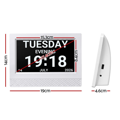 Artiss 7" Smart Digital Clock Calendar HD IPS Touchscreen Weather Photo Frame-Home &amp; Garden > Decor > Clocks-PEROZ Accessories