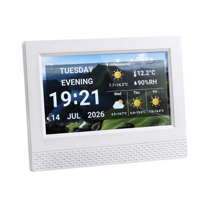 Artiss 7" Smart Digital Clock Calendar HD IPS Touchscreen Weather Photo Frame-Home &amp; Garden > Decor > Clocks-PEROZ Accessories