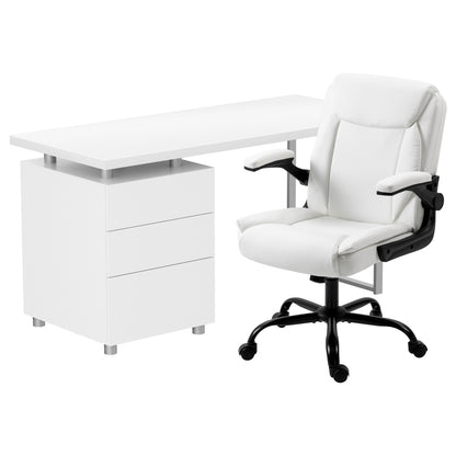 Artiss Computer Desk Executive Office Chairs Sets White-Furniture &gt; Office &gt; Office &amp; Desk Chairs-PEROZ Accessories