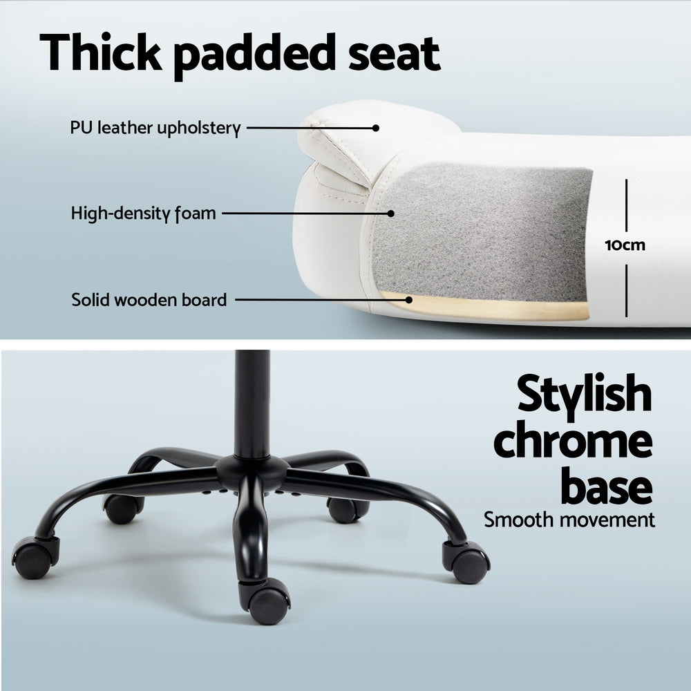 Artiss Computer Desk Executive Office Chairs Sets White-Furniture &gt; Office &gt; Office &amp; Desk Chairs-PEROZ Accessories