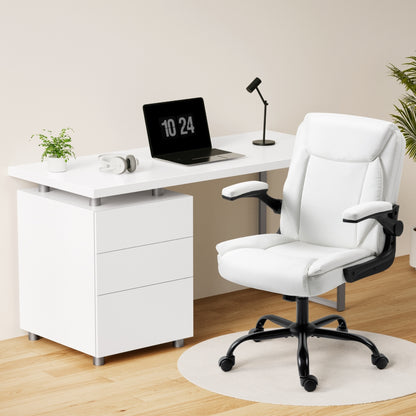 Artiss Computer Desk Executive Office Chairs Sets White-Furniture &gt; Office &gt; Office &amp; Desk Chairs-PEROZ Accessories