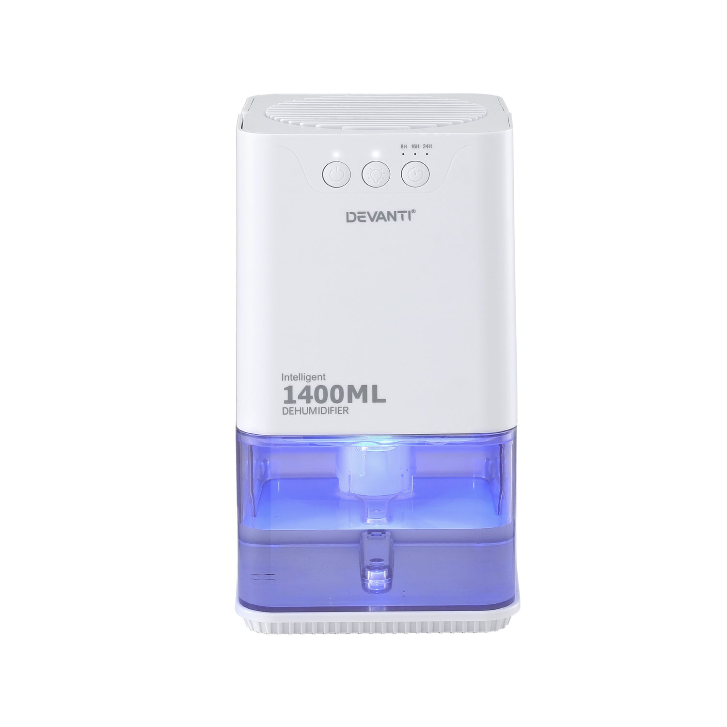 Devanti 1400ML Portable Dehumidifier Quiet Sleep Mode Timer Auto Off Bedroom White-Appliances > Aroma Diffusers &amp; Humidifiers > Dehumidifiers-PEROZ Accessories