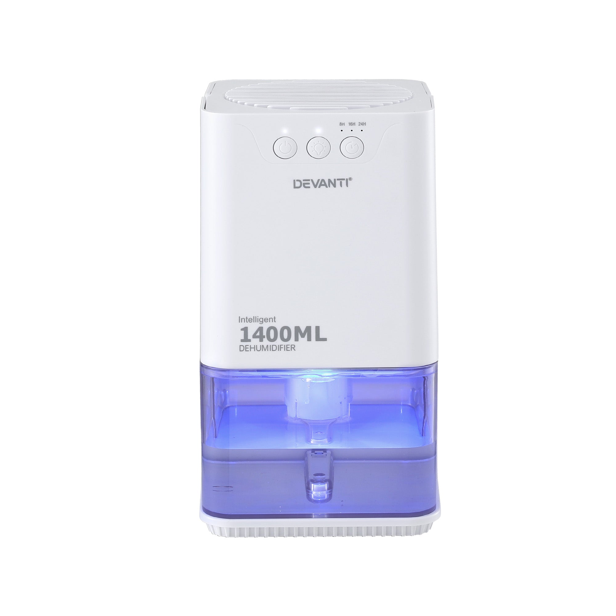 Devanti 1400ML Portable Dehumidifier Quiet Sleep Mode Timer Auto Off Bedroom White-Appliances > Aroma Diffusers &amp; Humidifiers > Dehumidifiers-PEROZ Accessories