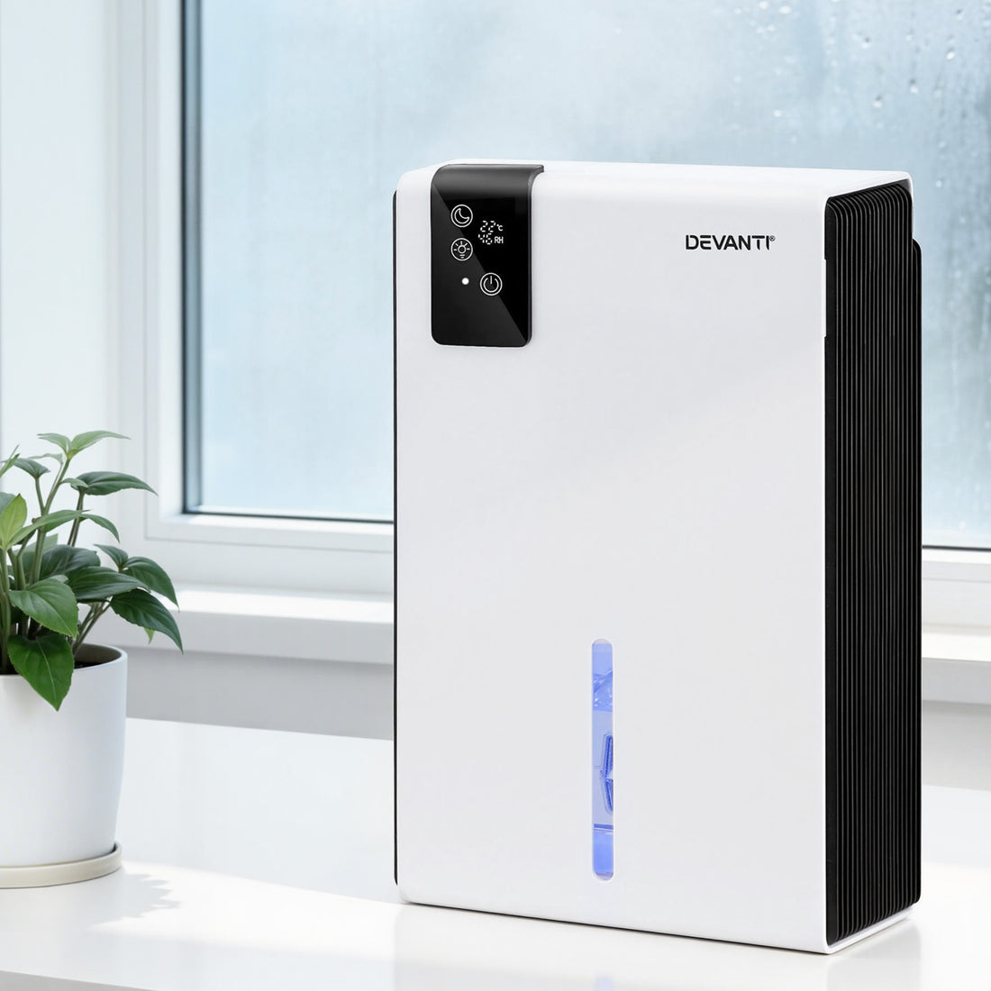 DEVANTI 2000ml Portable Dehumidifier Moisture Absorber Home Bedroom Quiet Remote-Appliances > Aroma Diffusers &amp; Humidifiers > Dehumidifiers-PEROZ Accessories