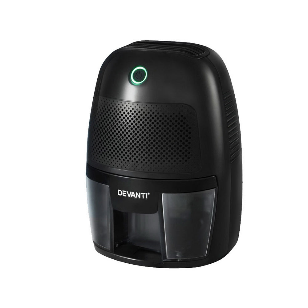 Devanti Dehumidifier 600ML Air Purifier Black-Appliances &gt; Aroma Diffusers &amp; Humidifiers &gt; Dehumidifiers-PEROZ Accessories