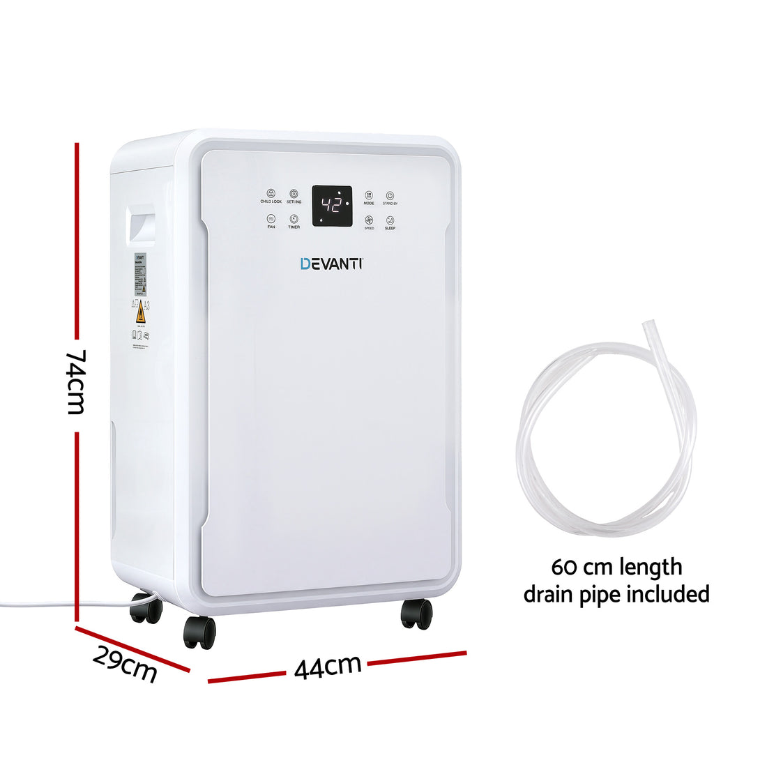 Devanti 50L/Day Dehumidifier Home Air Dryer Mould Moisture 8.5L Tank-Appliances > Aroma Diffusers &amp; Humidifiers > Dehumidifiers-PEROZ Accessories