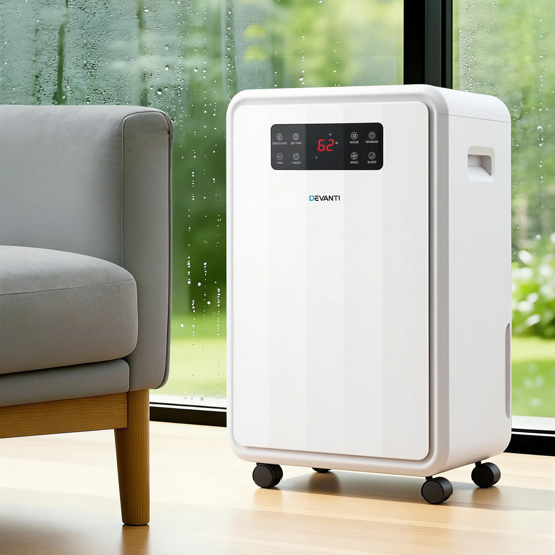 Devanti 70L Dehumidifier Commercial Moisture Absorber Air Dryer 8.5L Water Tank-Appliances > Aroma Diffusers &amp; Humidifiers > Dehumidifiers-PEROZ Accessories