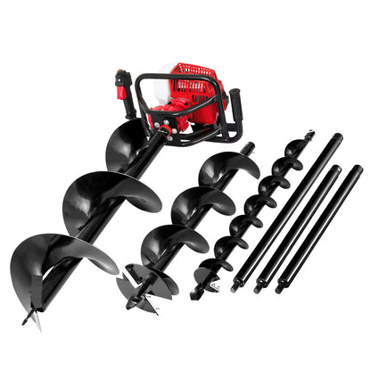 Giantz Post Hole Digger Petrol Motor Drill Extension Auger Bits Kits-Tools > Power Tools > Outdoor Power Equipment-PEROZ Accessories