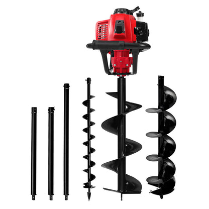 Giantz Post Hole Digger Petrol Motor Drill Extension Auger Bits Kits-Tools > Power Tools > Outdoor Power Equipment-PEROZ Accessories