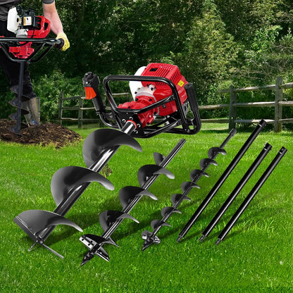 Giantz Post Hole Diggers Petrol Digger Extension Auger Bits-Tools > Industrial Tools-PEROZ Accessories