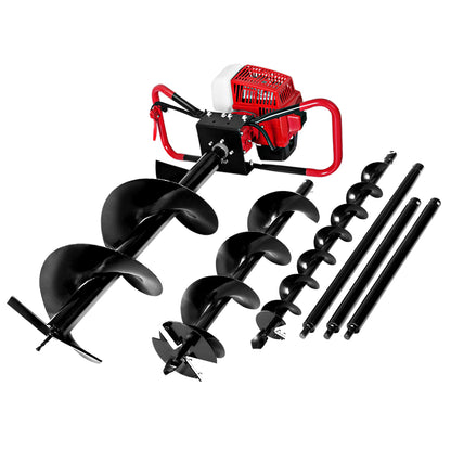 Giantz Post Hole Digger Petrol Motor Drill Extension Auger Bits Kits-Tools > Power Tools > Outdoor Power Equipment-PEROZ Accessories