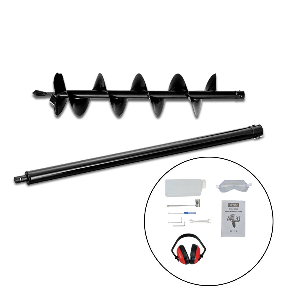 Giantz Post Hole Digger 200mm Petrol Drill Extension Bits Auger-Tools > Industrial Tools-PEROZ Accessories