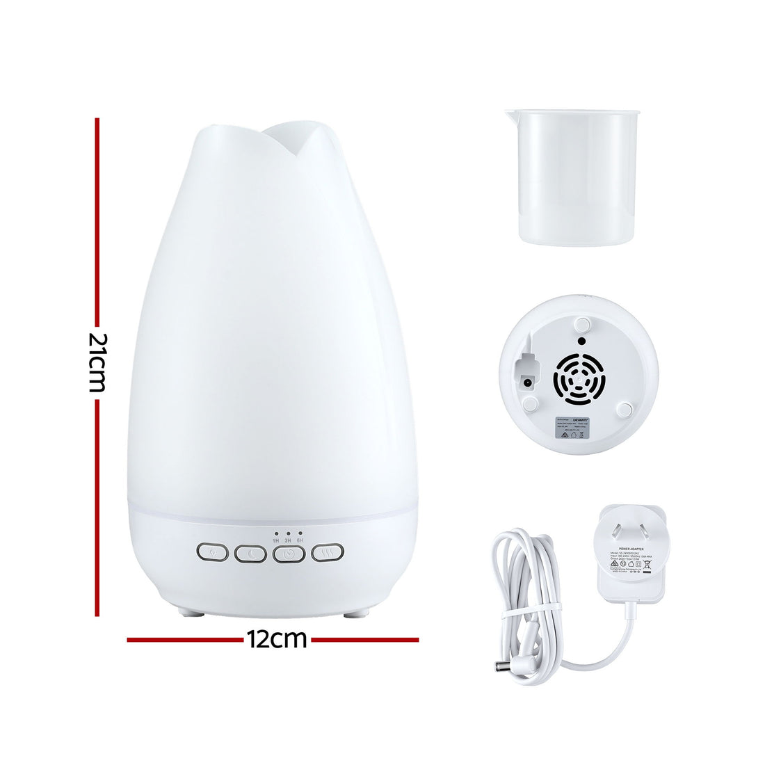 Devanti Ultrasonic Essential Oil Aroma Diffuser Aromatherapy Cool Mist Humidifier w/ LED Light 300ml-Appliances > Aroma Diffusers &amp; Humidifiers > Aroma Diffusers-PEROZ Accessories