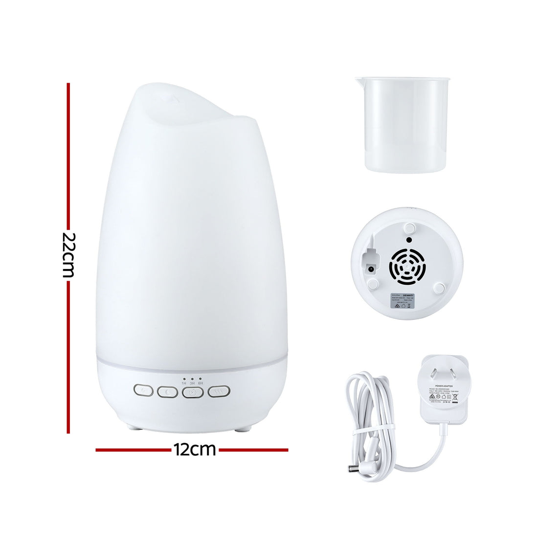 Devanti Ultrasonic Essential Oil Aroma Diffuser Aromatherapy Cool Mist Humidifier w/ LED Light 300ml-Appliances > Aroma Diffusers &amp; Humidifiers > Aroma Diffusers-PEROZ Accessories