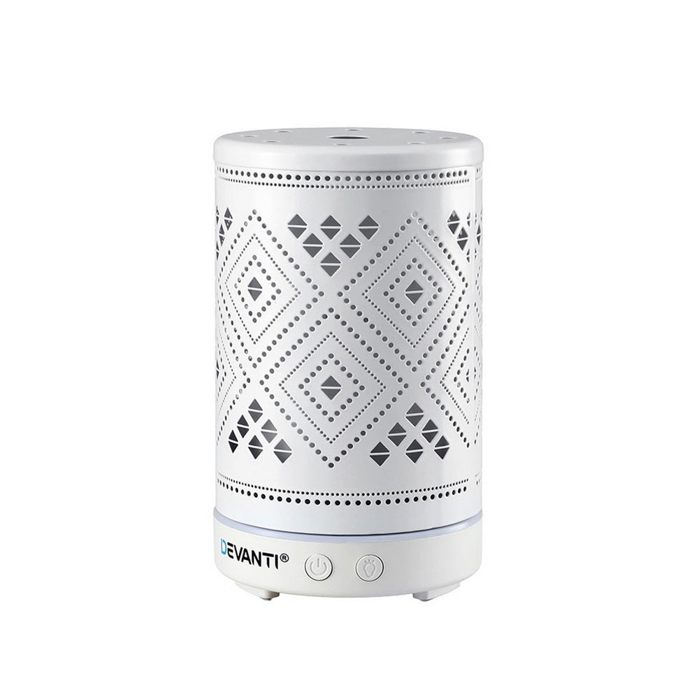 Devanti Ultrasonic Aroma Diffuser Aromatherapy 100ml LED Lights Iron Humidifier Forest-Appliances > Aroma Diffusers &amp; Humidifiers > Aroma Diffusers-PEROZ Accessories