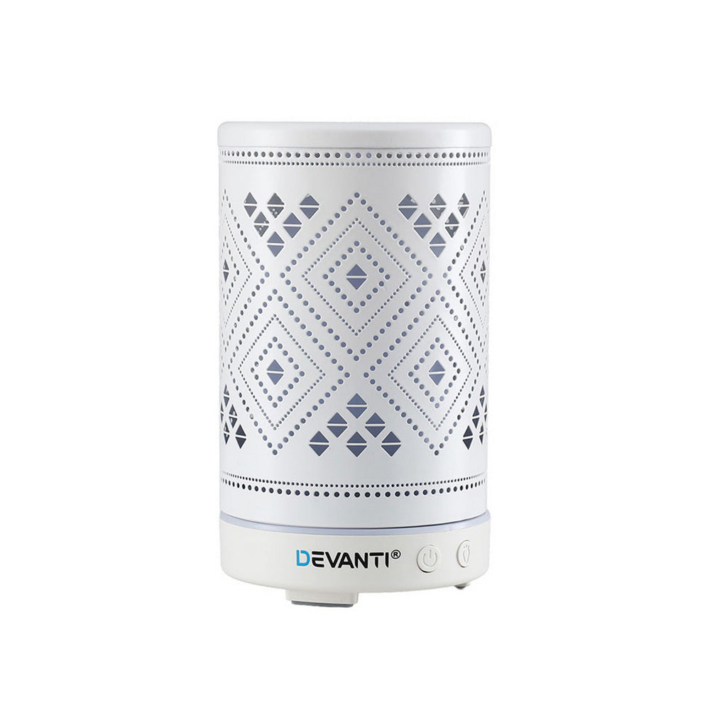 Devanti Ultrasonic Aroma Diffuser Aromatherapy 100ml LED Lights Iron Humidifier Forest-Appliances > Aroma Diffusers &amp; Humidifiers > Aroma Diffusers-PEROZ Accessories