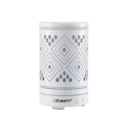 Devanti Ultrasonic Aroma Diffuser Aromatherapy 100ml LED Lights Iron Humidifier Forest-Appliances > Aroma Diffusers &amp; Humidifiers > Aroma Diffusers-PEROZ Accessories