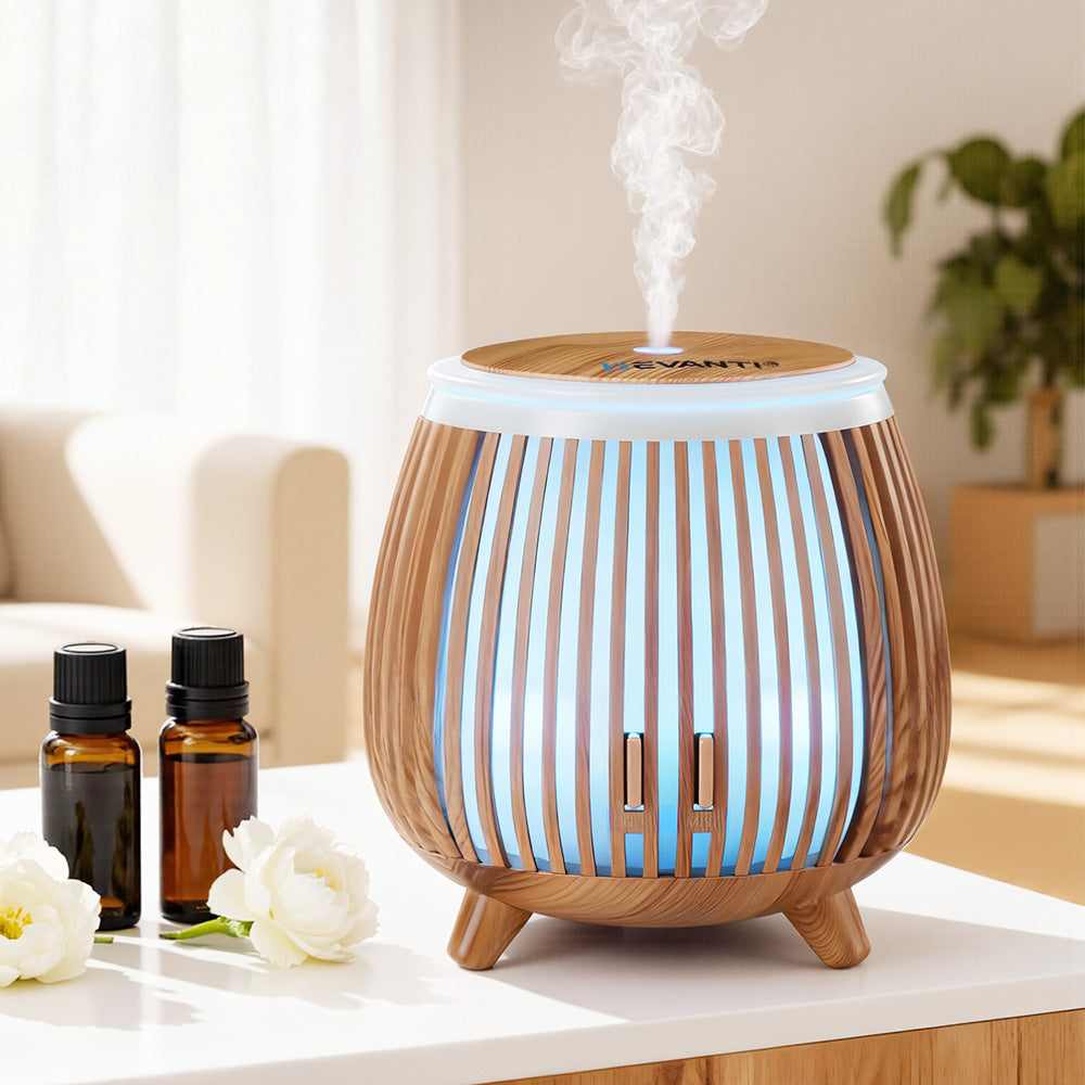 Devanti Ultrasonic Aroma Diffuser Aromatherapy 140ml LED Lights Iron Humidifier Forest Deep Wood-Appliances > Aroma Diffusers &amp; Humidifiers > Aroma Diffusers-PEROZ Accessories