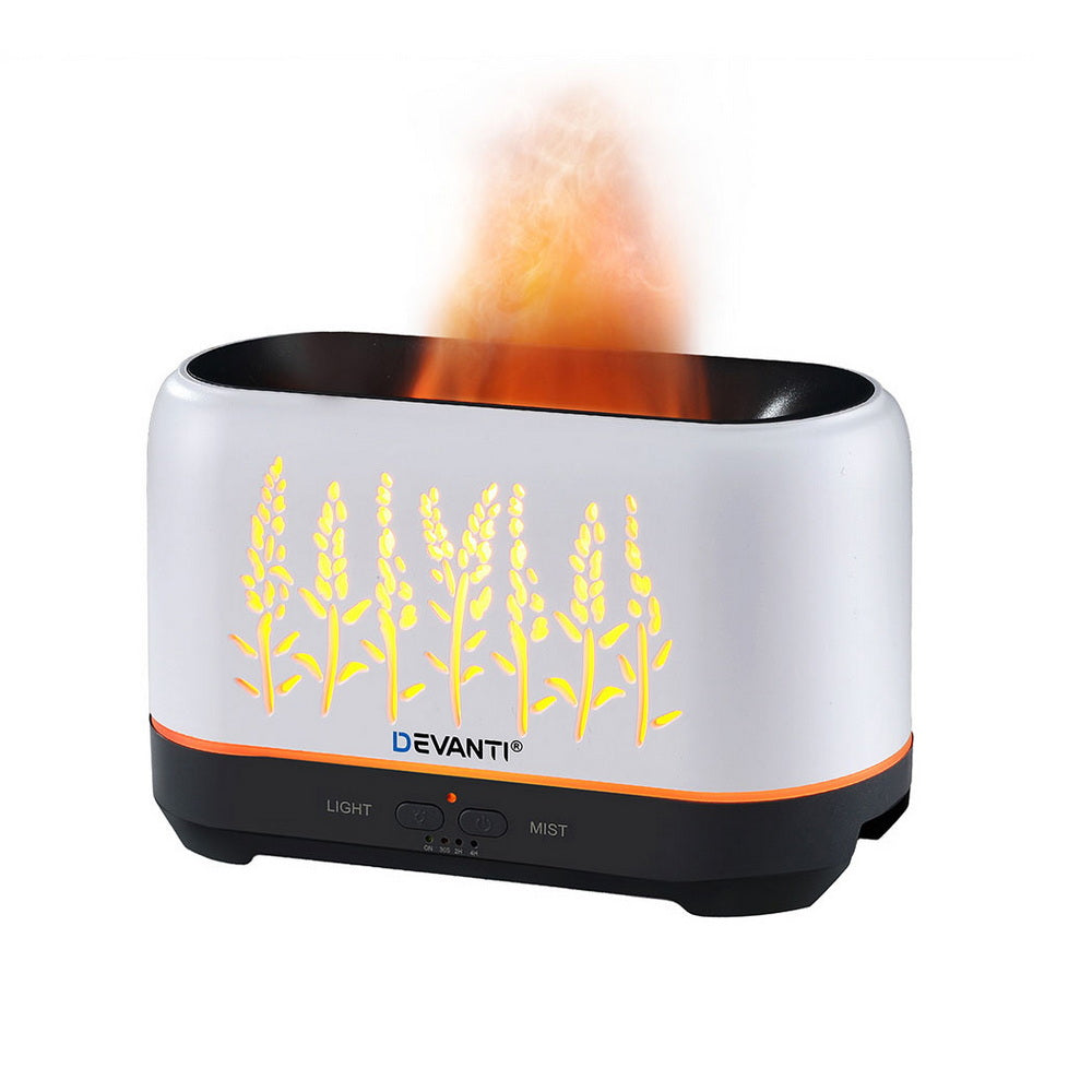 Devanti Aroma Diffuser Aromatherapy Flame 200ml-Appliances > Aroma Diffusers &amp; Humidifiers > Aroma Diffusers-PEROZ Accessories