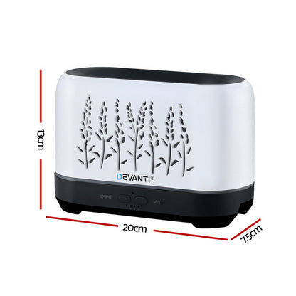 Devanti Aroma Diffuser Aromatherapy Flame 200ml-Appliances > Aroma Diffusers &amp; Humidifiers > Aroma Diffusers-PEROZ Accessories