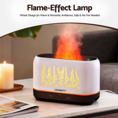 Devanti Aroma Diffuser Aromatherapy Flame 200ml-Appliances > Aroma Diffusers &amp; Humidifiers > Aroma Diffusers-PEROZ Accessories
