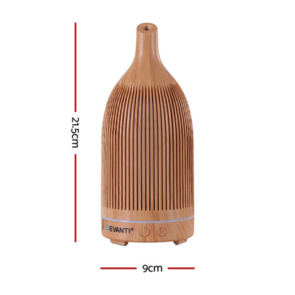 Devanti Ultrasonic Aroma Diffuser Aromatherapy 200ml LED Lights Iron Humidifier Forest Light wood grain-Appliances > Aroma Diffusers &amp; Humidifiers > Aroma Diffusers-PEROZ Accessories