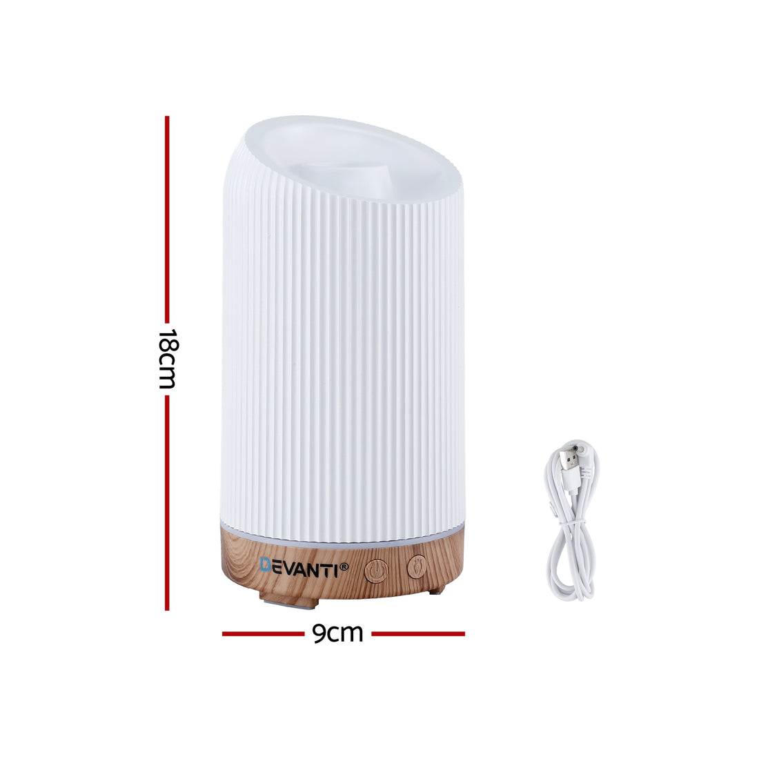 Devanti Ultrasonic Aroma Diffuser Aromatherapy 200ml LED Lights Iron Humidifier Forest-Appliances > Aroma Diffusers &amp; Humidifiers > Aroma Diffusers-PEROZ Accessories