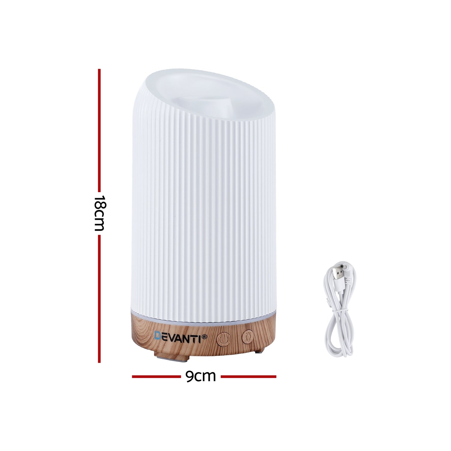 Devanti Ultrasonic Aroma Diffuser Aromatherapy 200ml LED Lights Iron Humidifier Forest-Appliances > Aroma Diffusers &amp; Humidifiers > Aroma Diffusers-PEROZ Accessories